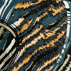 アフリカ着物 WOODIN「AFRIK アフリカ」ブルー×オレンジ フルオーダー／セミオーダー 13枚目の画像