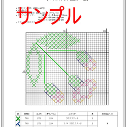 2クロスステッチ図案　147, 148「さくら」桜、sakura (図案の番号の選択) 3枚目の画像