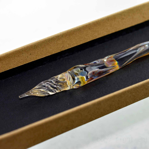 作家創作*新作アート*ガラスペン 細密インク吸収10の溝 11185-487 描き