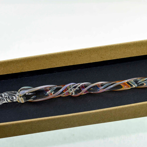 作家創作*新作アート*ガラスペン 細密インク吸収10の溝 11187-487 描き