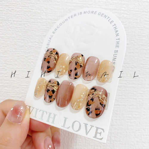 マグネットネイル 秋ネイル 冬ネイル ワンホンネイル 韓国ネイル