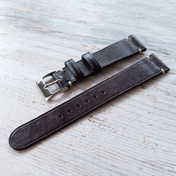 「まるで存在していないかのように、あなたの時計を一日中持ち運べるベルト」イタリア製ホース 時計ベルト 18mm 2枚目の画像