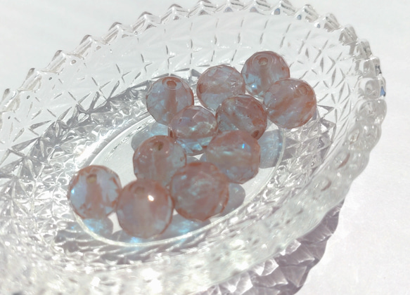 B品①】アンティークサフィレットのビーズ【約8mm：一粒】 ビーズ 法月