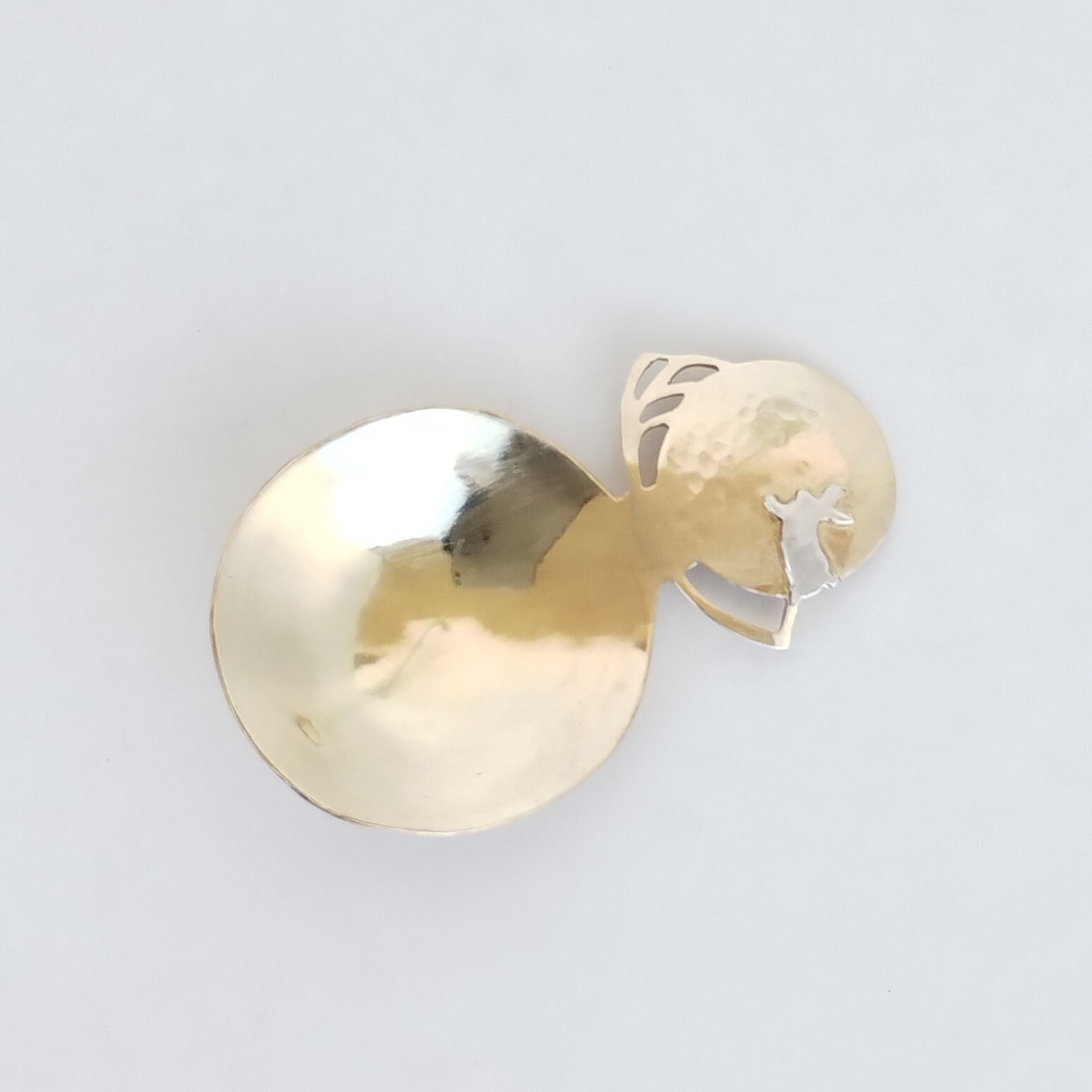 真鍮製中秋の名月茶匙