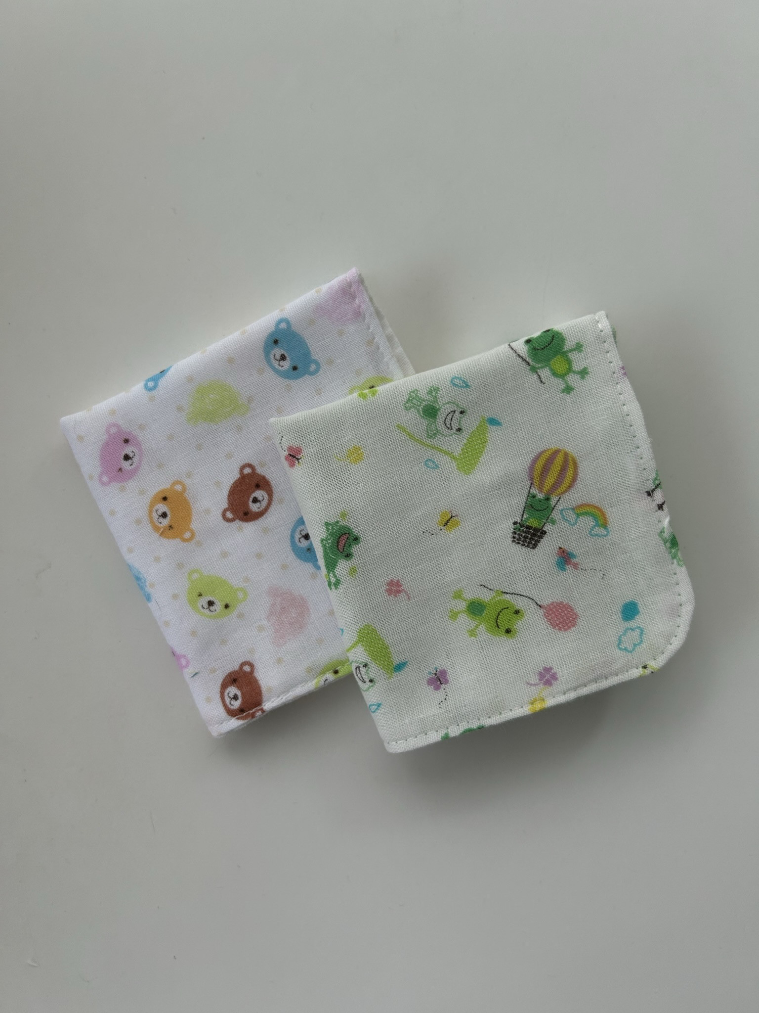 なまけもの*８重やわらかガーゼハンカチ*大2枚セット*ハンドメイド 20cm角*ナマケモノ*8重やわらかガーゼハンカチ*2枚セット