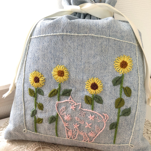 まりたん様 リクエスト 5点 ハンドメイド　刺繍　パン　バッグ　ポーチ 低 価格ハンドメイド・手芸 - まりたん様 リクエスト 5点