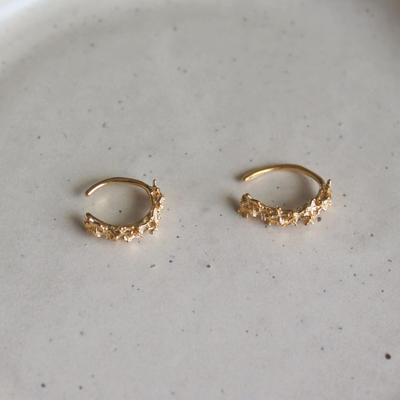 金色桂花耳骨夾 L 第14張的照片