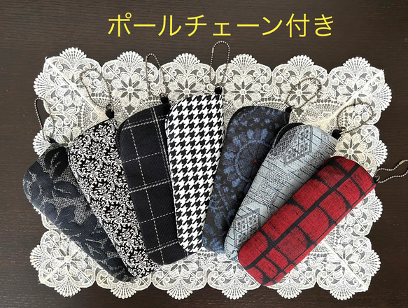 出し入れ簡単・優しいメガネケース（和柄・金糸刺繍） 3枚目の画像