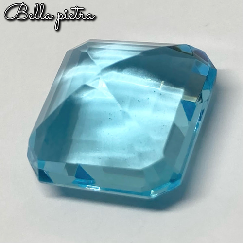 12.8ct☆高品質☆合成アクアマリン ルース シンセティック