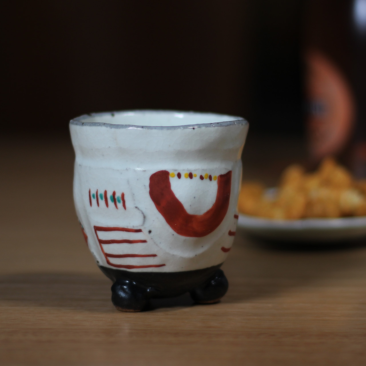 【粉引き+赤絵フリーカップ】m123 美濃焼 陶芸 素敵 プレゼント 手作り 贈り物 結婚祝い お正月 クリスマス