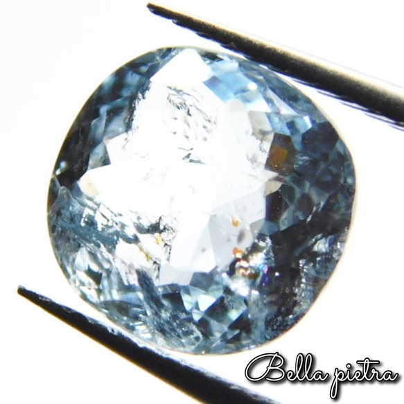 1.67ct★非加熱☆天然アクアマリン ブラジル産 ルース Aquamarine 裸石 宝石 天然石 12 4枚目の画像