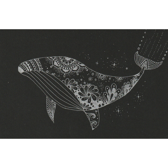 ゴシックアート クジラ ヒーリングアート イラスト