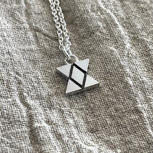 針突鋳物鏡面首飾イチチブシ（五つ星）　rp-101