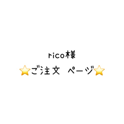 rico様 ⭐️ご注文ページ⭐️ 1枚目の画像