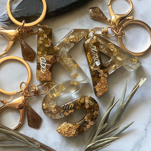 友禅和紙＊根付＊アンブレラマーカー＊キーホルダー＊イニシャル