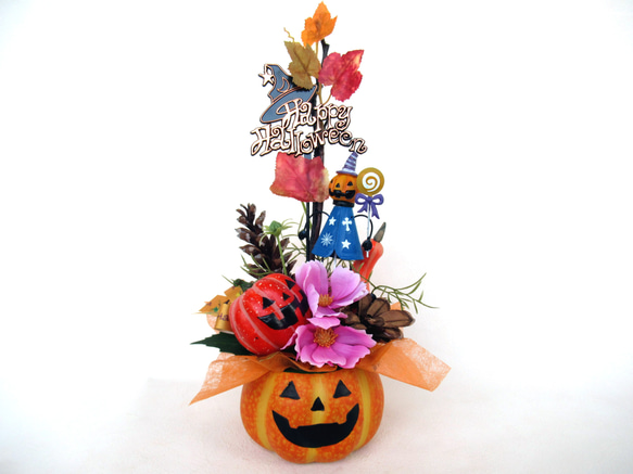 ハロウィンかぼちゃ器飾り　大23-3 1枚目の画像