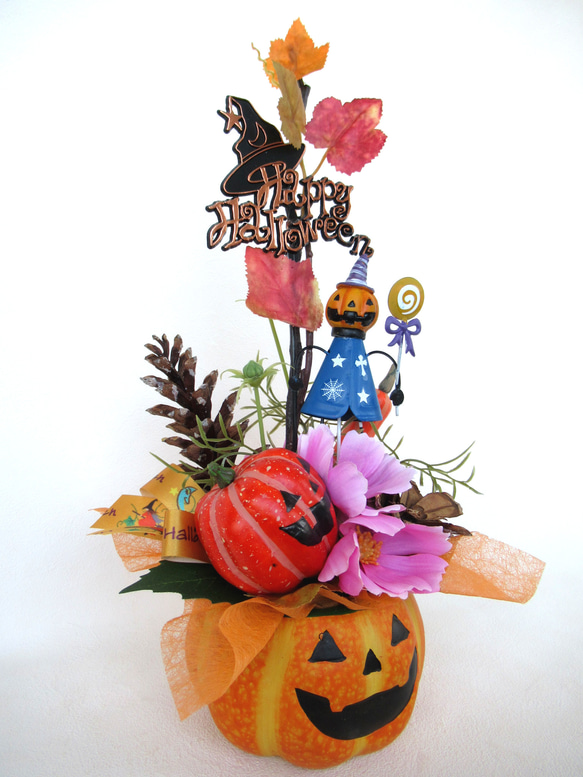 ハロウィンかぼちゃ器飾り　大23-3 6枚目の画像