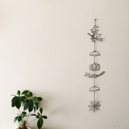 ハロウィンガーランド】ワイヤーアート ワイヤークラフト ウォールデコ