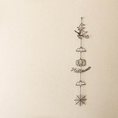 ハロウィンガーランド】ワイヤーアート ワイヤークラフト ウォールデコ