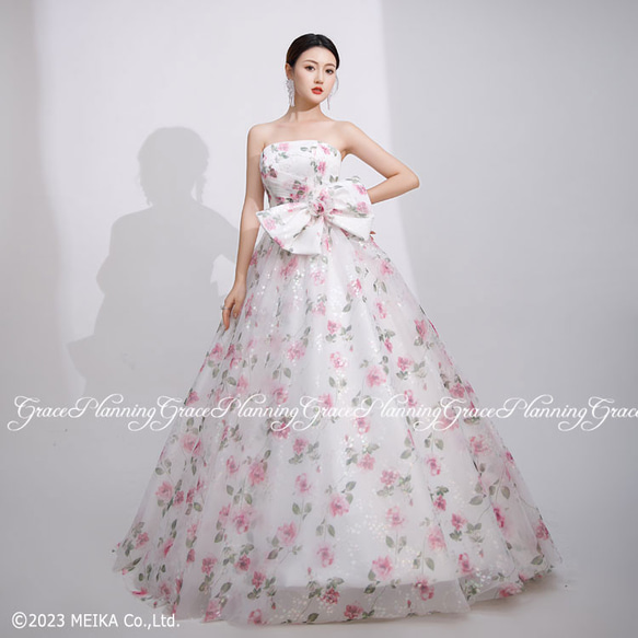 カラードレス ウェディングドレス 結婚式 花嫁 前撮り演奏会 白 ピンク