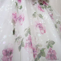 カラードレス ウェディングドレス 結婚式 花嫁 前撮り演奏会 白 ピンク 花柄 リボン 9号 11号　cd32152ow 14枚目の画像