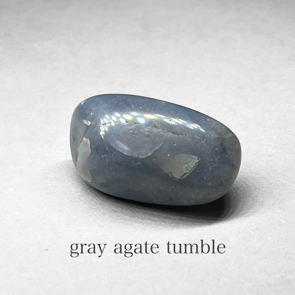 gray agate tumble / グレーアゲートタンブル B 天然石 N.st 通販