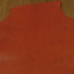 スペインレザー　山羊革リザード型押+アタマ張り　＃赤茶 3枚目の画像