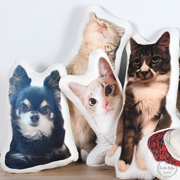 ペット オーダーメイドクッション Mサイズ 50cm 抱き枕 癒しグッズ オリジナル メモリアル クッション 犬 猫 11枚目の画像