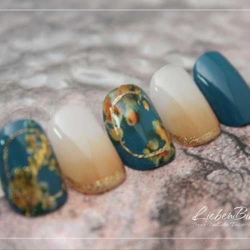 ニュアンス金木犀のネイル＊Bi ネイルチップ（つけ爪