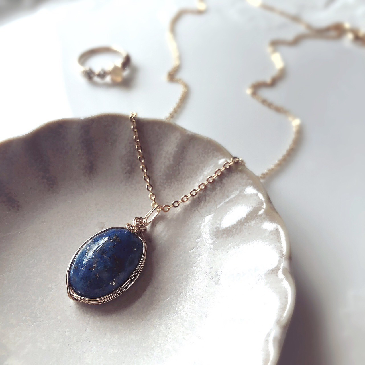 ラピスラズリ  フカネ巻き®️  ペンダント