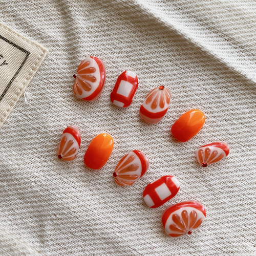 SUMMER design』シトラスネイルチップ(ブラッドオレンジ) その他