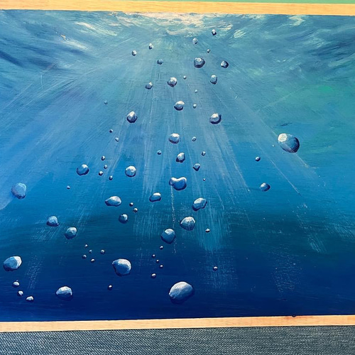 海絵画アート】海の光と泡 絵画 Mio_oceanart 通販 16466818