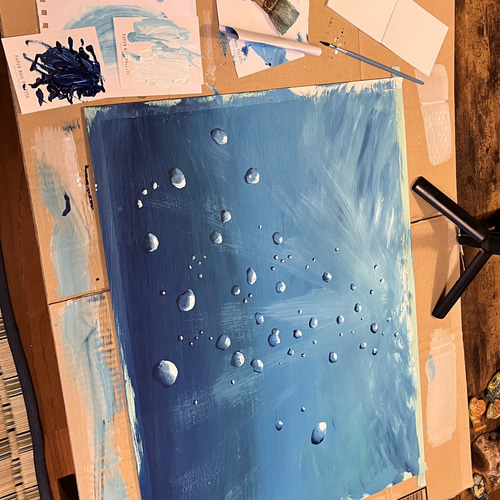 海絵画アート】海の光と泡 絵画 Mio_oceanart 通販 16466818