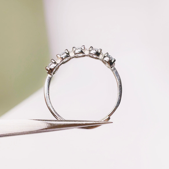 【高品質】 アクアマリン　純銀　シルバー925　リング　指輪　天然石　39 6枚目の画像
