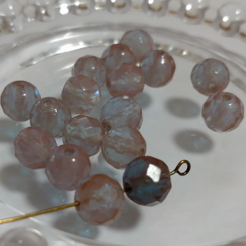 アンティークサフィレットのビーズ【約8mm：一粒】 ビーズ 法月 通販