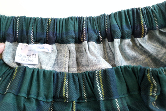 【訂購】我的標準格子裙綠棉獎勵生日聖誕節 第5張的照片