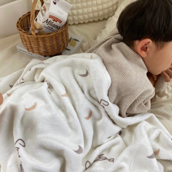 Blanket／moon （全3色）／ ブランケット 名入れ 出産祝い 雑貨