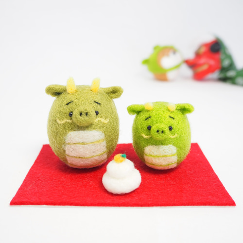 受注製作】2024年干支(辰) まゆ龍親子単品ページ 羊毛フェルト