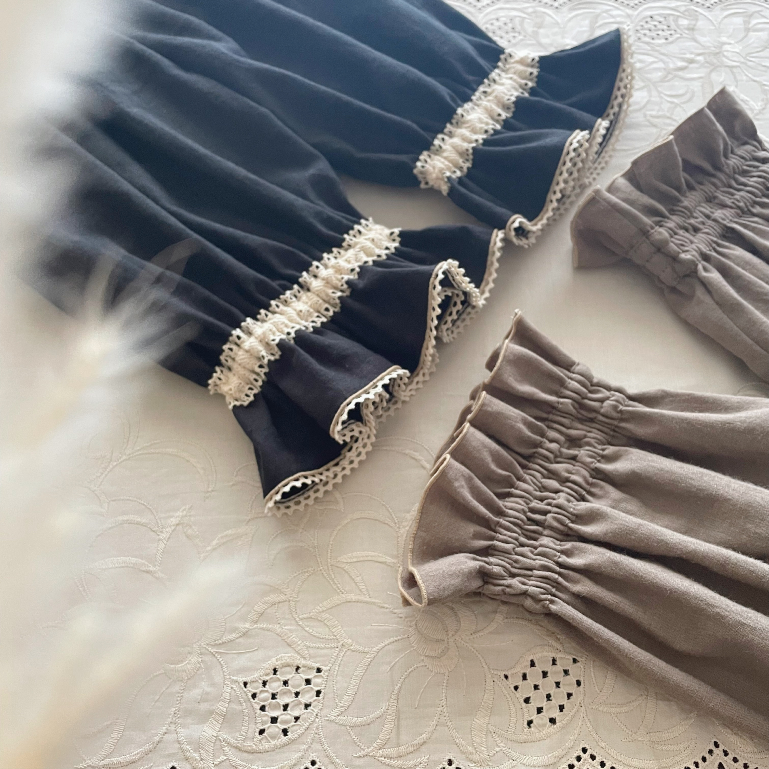 ✂︎ “petti pants” 120size ブラック　コットンリネンのペチパンツ　入園卒園　お誕生日