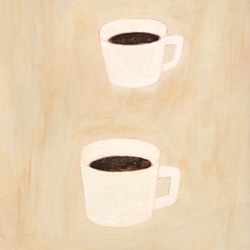 原画「コーヒー/coffee」※木製額縁入り 6枚目の画像