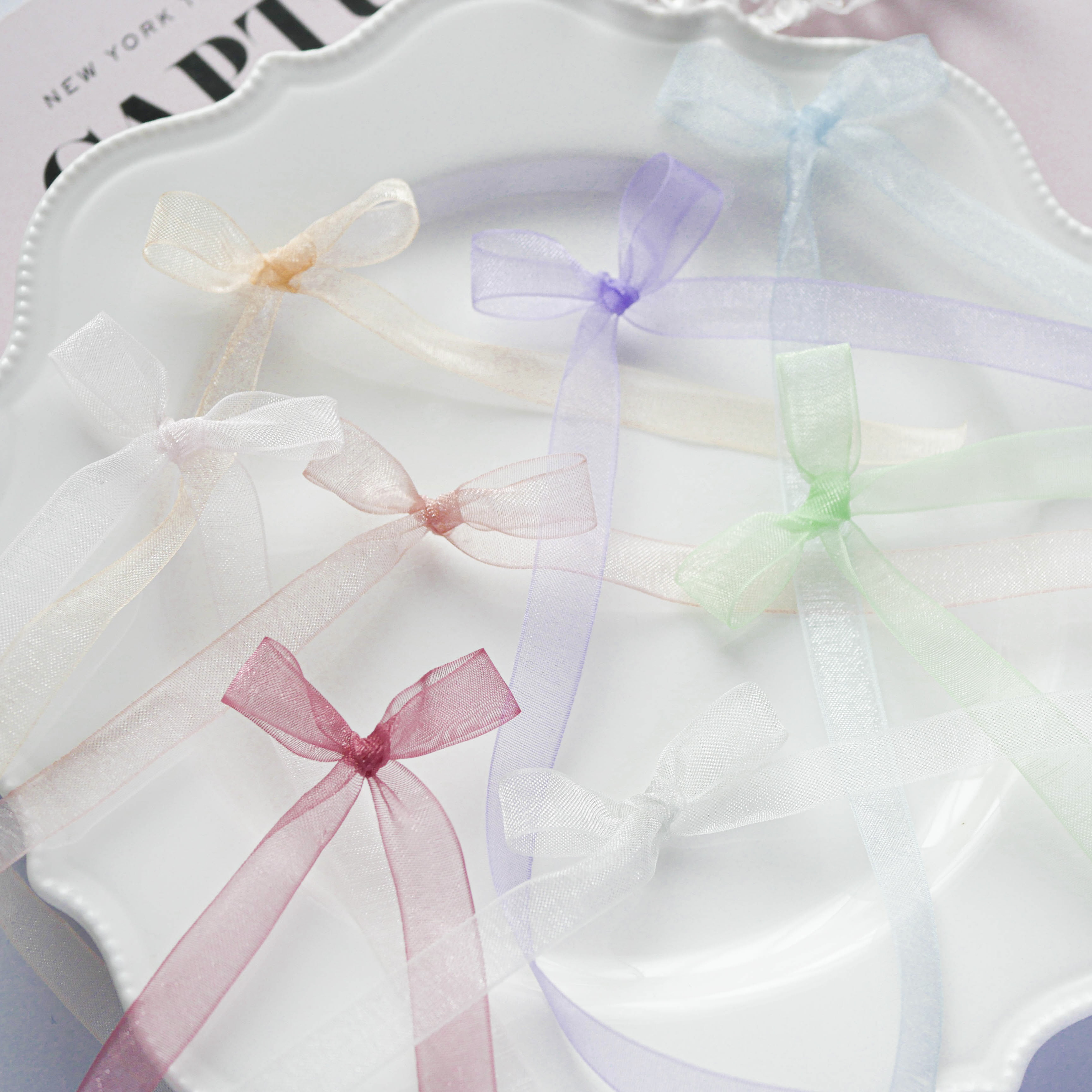 幅3㎝】13本セット シルクリボン シフォンリボン ウェディング まとめ 