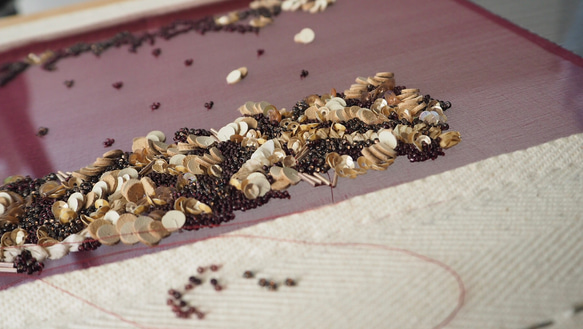 オートクチュール刺繍▫️Audace バレッタ ワイン #BL1702 / 刺繍ヘアアクセサリー 4枚目の画像