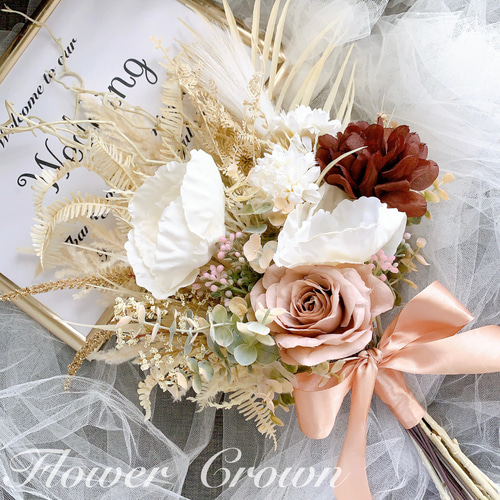 受注製作 No.188クラッチブーケ 結婚式 ウエディングブーケ 前