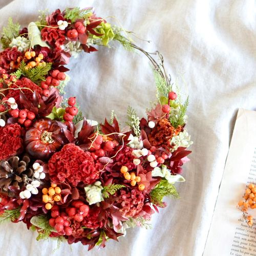 ＊Natural＊初夏のリース　パープル　ボルドー☆ドライフラワーリース Natural＊初夏のリース パープル ボルドー☆ドライフラワ