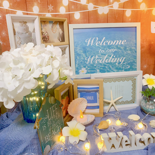 受注製作 No.958 ウェルカムスペース 結婚式 まとめ売り 夏 ウェルカム
