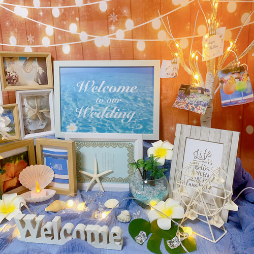 受注製作 No.958 ウェルカムスペース 結婚式 まとめ売り 夏 ウェルカム