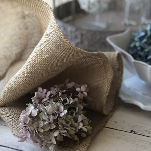 ナチュラル麻リボン200mm幅05004 リボン・テープ d materials 通販