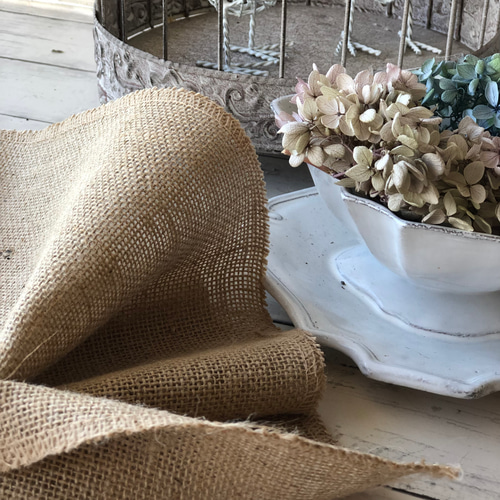 ナチュラル麻リボン200mm幅05004 リボン・テープ d materials 通販