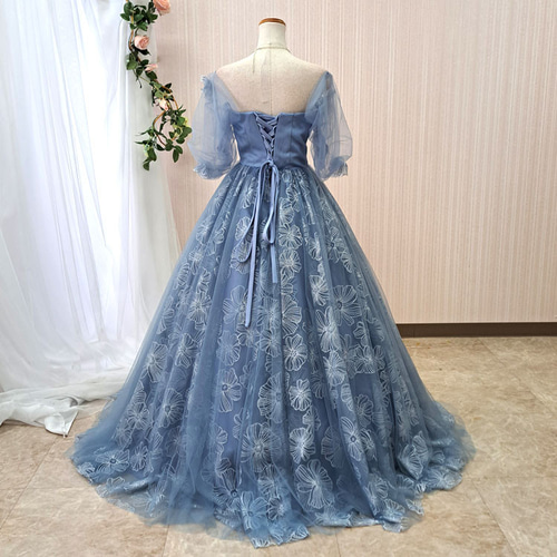 カラードレス ピンク ブルー 付け袖 結婚式 前撮り 演奏会