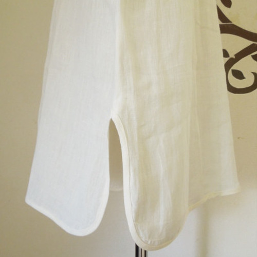 SALE】asana HEMP100% ガーゼ ゆったり ロングスリーブ○きなり